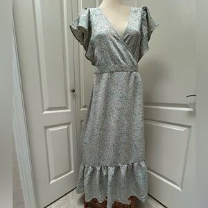 Lovestitch Floral Maxi Dress in Soft Mint